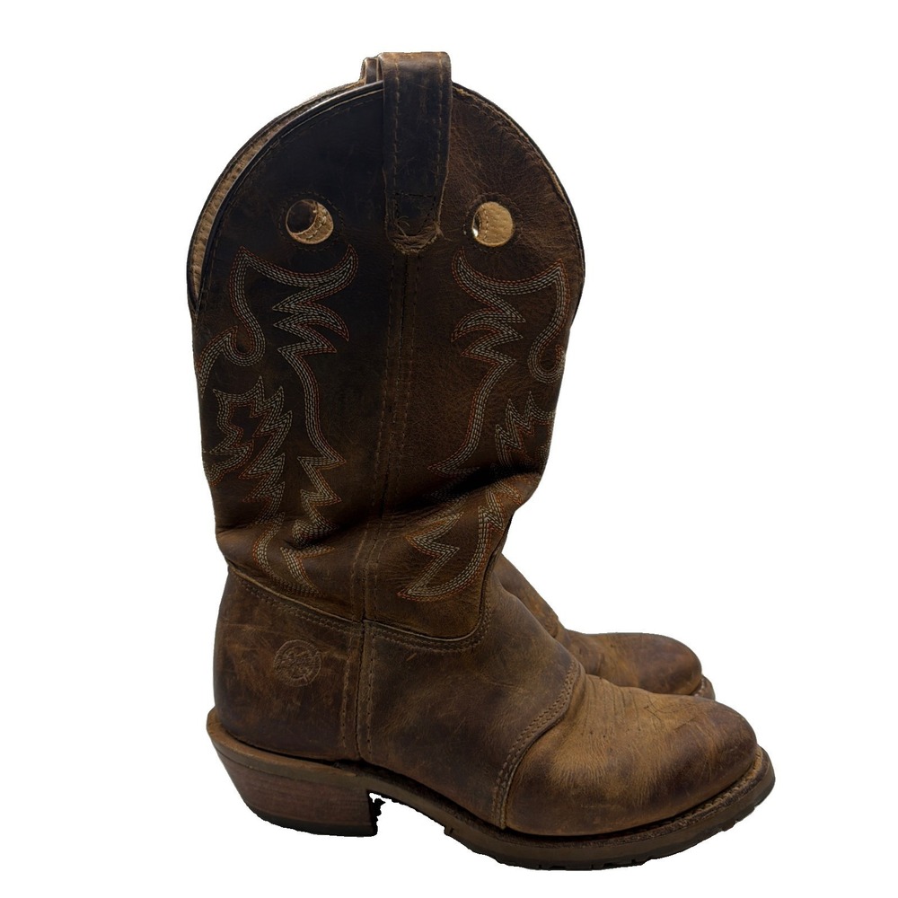 Double H Women's Western Boot, Size 7.5 W, Brown Leather, USA Made, DH5159 Wide
